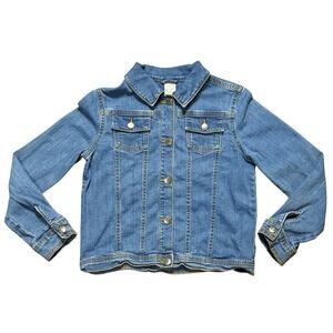 Gymboree Girls Youth Blue Jean Jacket Stretch Denim Large (10-12) Classic